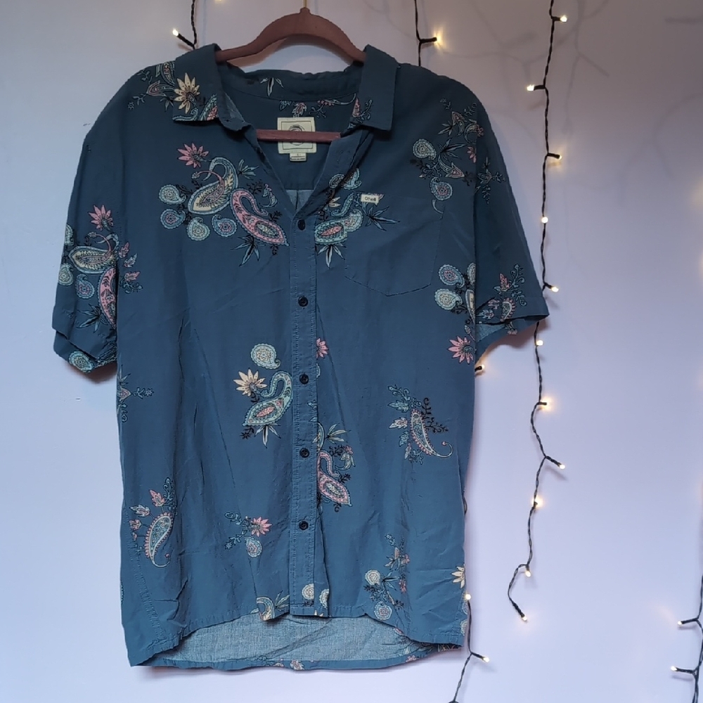 O'Neill Floral Paisley Teal Shirt